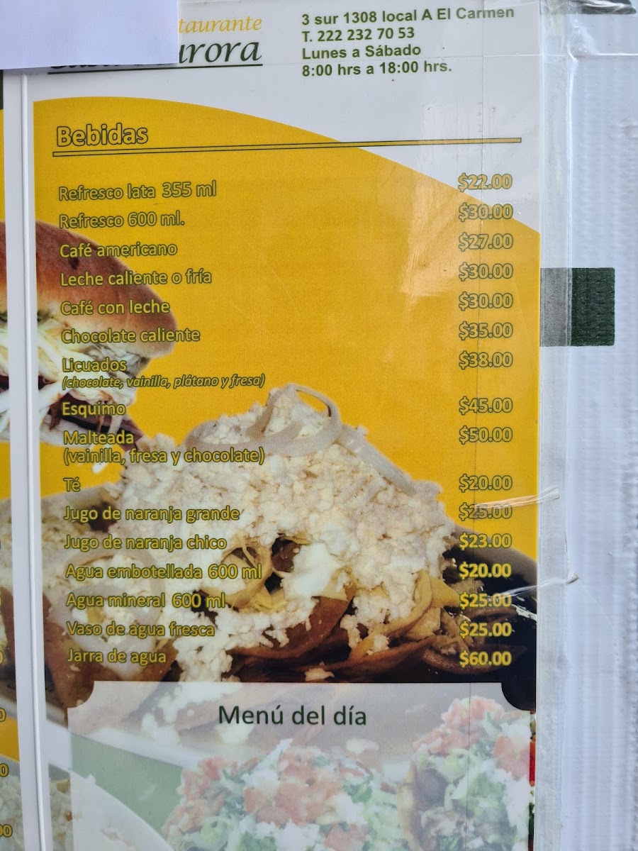 Restaurante CASA AURORA Menu - Image 2