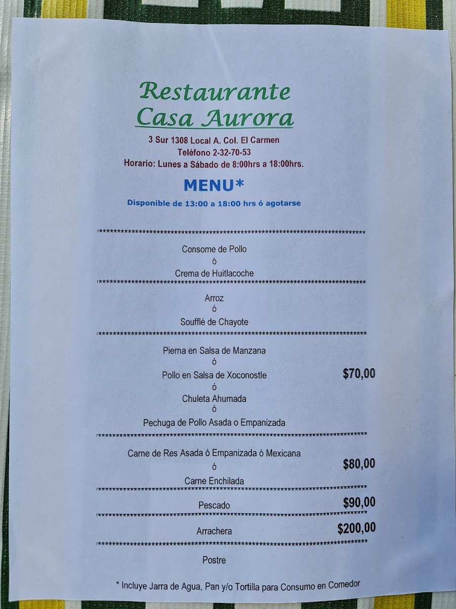 Restaurante CASA AURORA Menu - Image 4