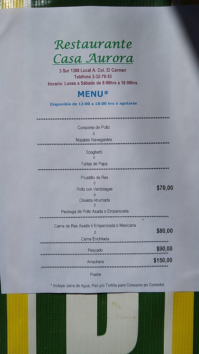 Restaurante CASA AURORA Menu - Image 5
